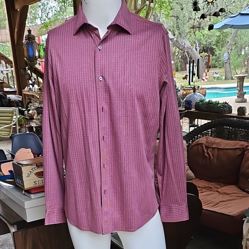 Daniel Cremieur Signature Collection 100% SUPIMA Cotton Button Down Shirt L